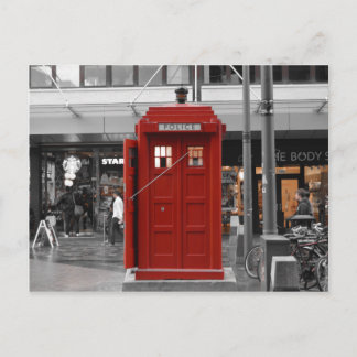 Carte Postale Boîte de police rouge vintage, Glasgow, Écosse.