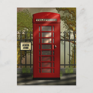 Carte postale Boîte de téléphone rouge