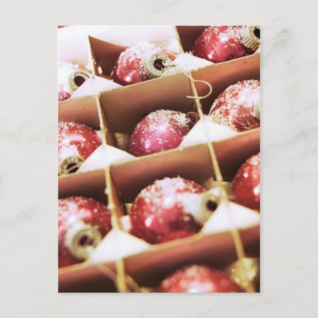 Carte Postale Boîte D'Ornements D'Arbre (Devant)