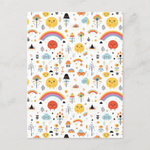 Carte Postale Boite moderne Orange et citrouille noir