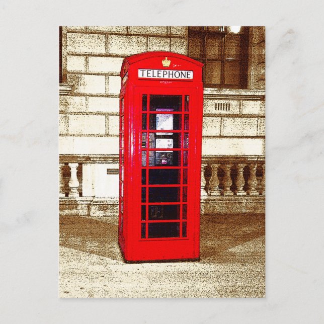 Carte Postale Boîte téléphonique de Londres (effet de bord de l' (Devant)