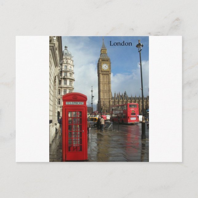 Carte Postale Boîte téléphonique Londres & Big Ben (St.K. (Devant)
