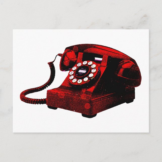 Carte Postale Boîte téléphonique Pop Art Old Desk (Devant)