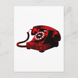 Carte Postale Boîte téléphonique Pop Art Old Desk