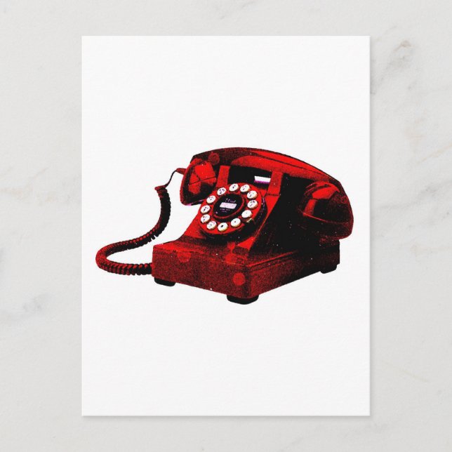 Carte Postale Boîte téléphonique Pop Art Old Desk (Devant)