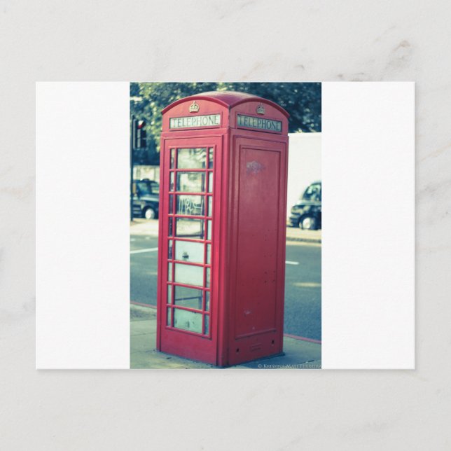 Carte Postale Boîte téléphonique Red London (Devant)
