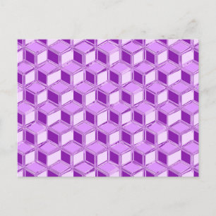 Carte Postale Boîtes Chrome 3-d - violet violet