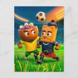 Carte Postale Bol de açaí brésilien contre socle de shortbread é