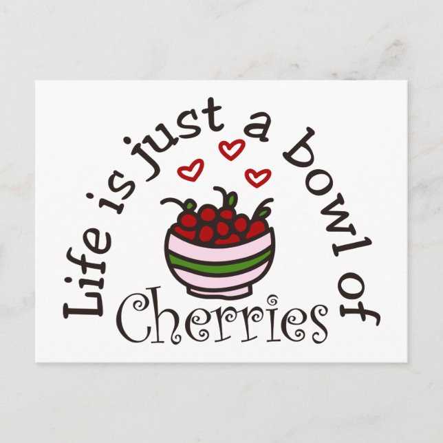 Carte Postale Bol De Cerises (Devant)