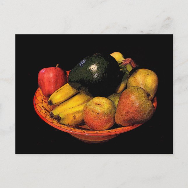 Carte Postale Bol de fruits (Devant)