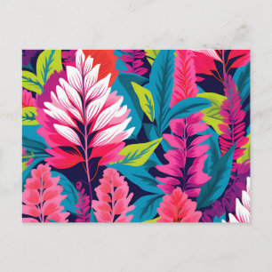 Carte Postale Bold Astilbe Floral Pop Art Motif