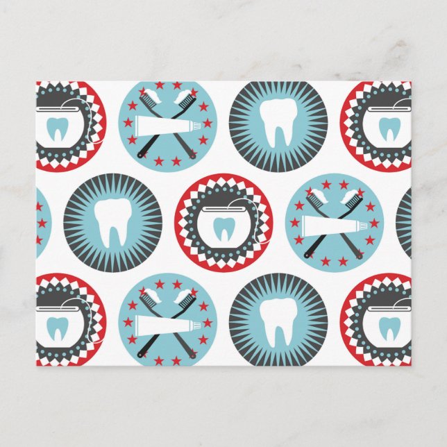 Carte Postale Bold Dentistry Pattern (Devant)