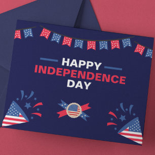 Carte Postale Bold Navy et Red Festitic Patriotic