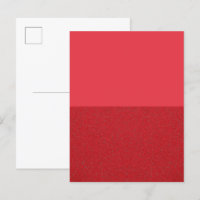 Carte postale Bold Red Invitation à deux tons - Pe