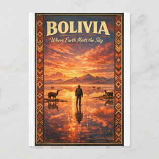 Carte Postale BOLIVIA – Where Earth Meets the Sky
