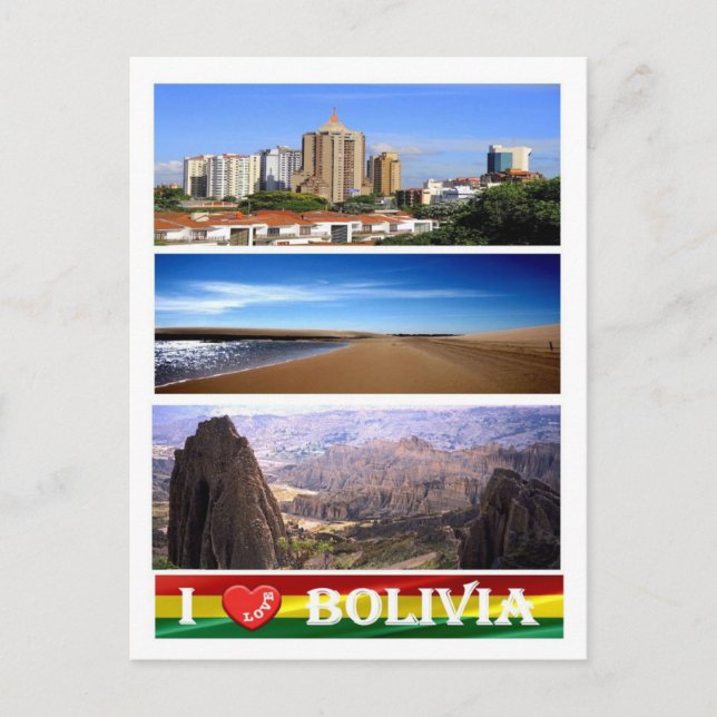 Carte Postale Bolivie - J'aime - (Devant)