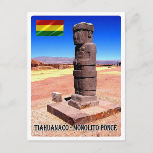 Carte Postale Bolivie - Tiahuanaco - Monolito - Ponce