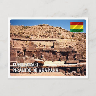 Carte Postale Bolivie - Tiahuanaco - Piramide de Akapana -