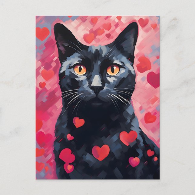 Carte Postale Bombay Cat Saint-Valentin (Devant)