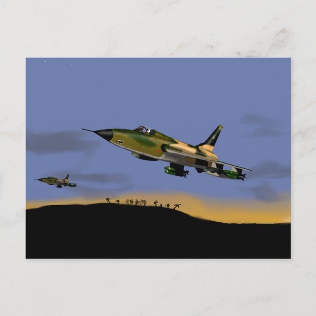 Carte Postale Bombe de chasseur F105 (Devant)