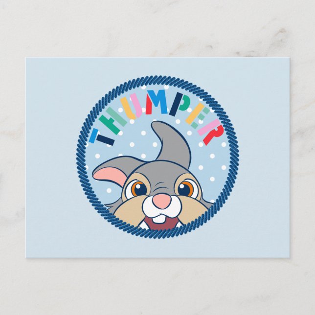 Carte Postale Bombi's Thumper Polka Dot Badge (Devant)