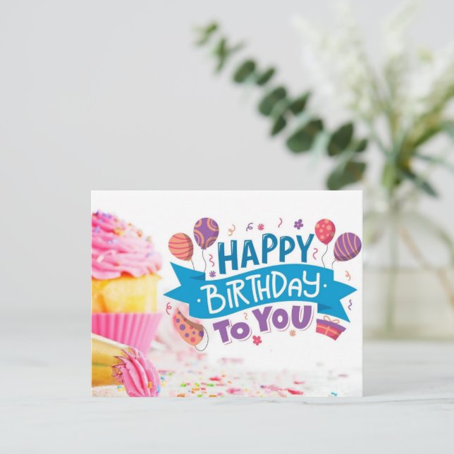Carte Postale Bon Anniversaire (Debout devant)