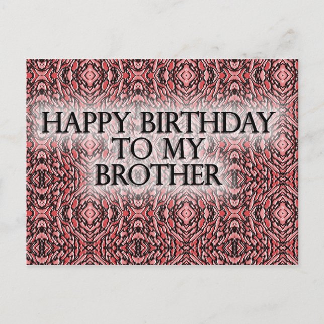 Carte Postale Bon Anniversaire à Mon Frère (Devant)