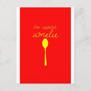 Carte Postale Bon appétit, Amélie