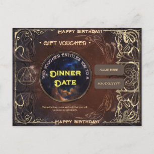 Carte Postale Bon cadeau d'anniversaire pour imaginaire vintage 