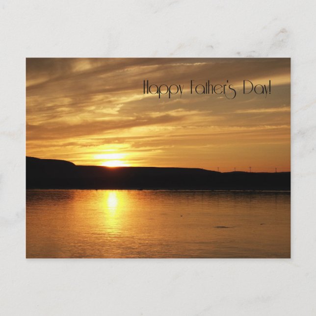 Carte Postale Bon Fête des pères Golden Sunset (Devant)