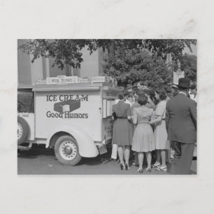 Carte Postale Bon Humour Camion à glace