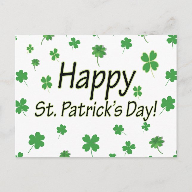 Carte Postale Bon Jour de la Saint Patrick (Devant)