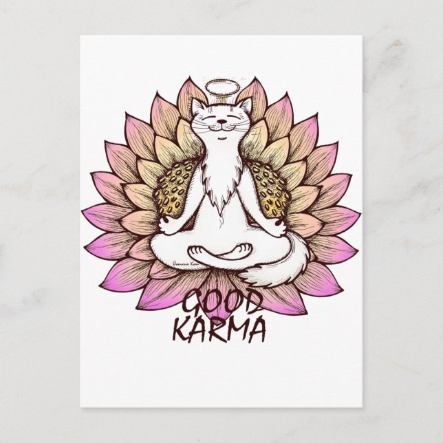 Carte Postale Bon Karma (Devant)