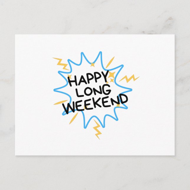 Carte Postale Bon long week-end (Devant)