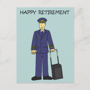 Carte Postale Bon pilote de retraite