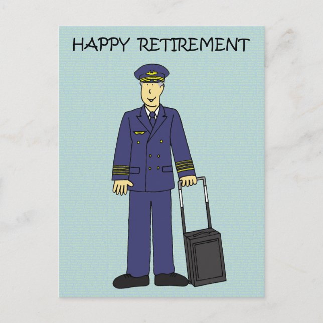 Carte Postale Bon pilote de retraite (Devant)