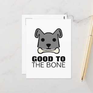 Carte Postale Bon pour l'os, chien