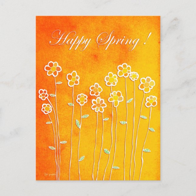 Carte Postale Bon Printemps ! (Devant)