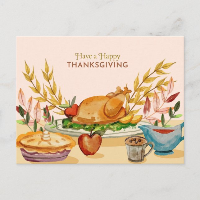 Carte postale bon thanksgiving (Devant)