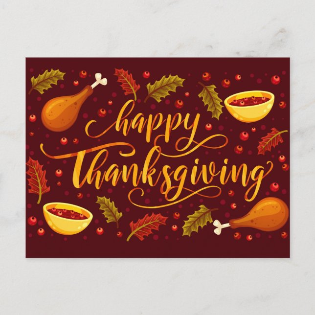 Carte postale bon thanksgiving (Devant)