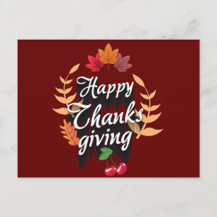 Carte Postale Bon thanksgiving Automne