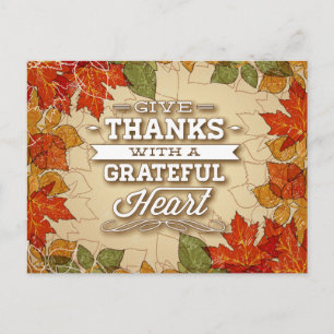 Carte Postale Bon thanksgiving Automne Automne Salutations