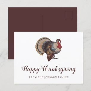 Carte Postale Bon thanksgiving de Turquie vintage