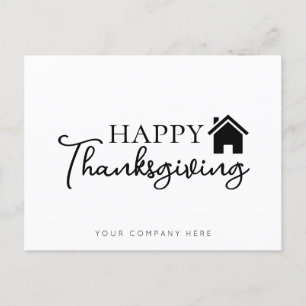 Carte Postale Bon thanksgiving immobilier
