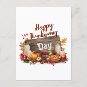 Carte postale bon thanksgiving jour