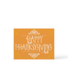 Carte postale bon thanksgiving Orange Happiness
