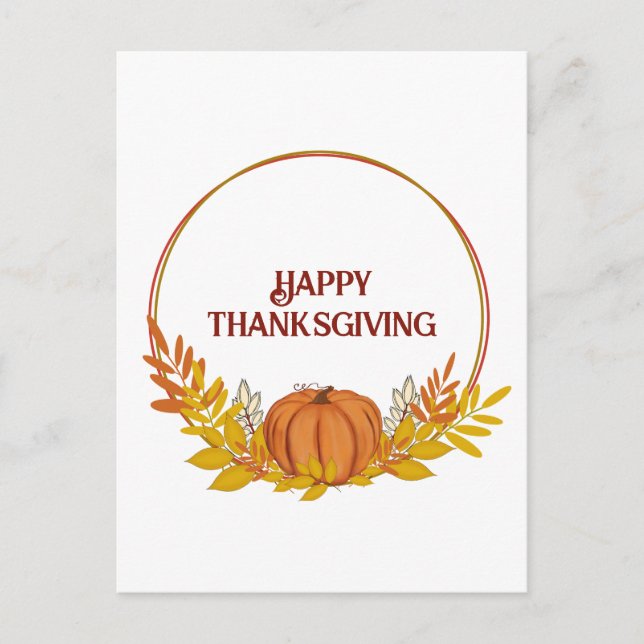 Carte Postale Bon thanksgiving Pampkin (Devant)