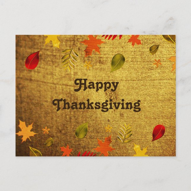 Carte Postale bon thanksgiving, Personnalisé (Devant)