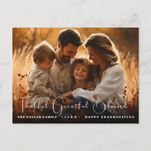 Carte postale Bon thanksgiving photo personnalisée