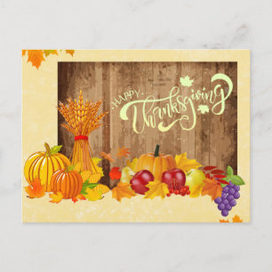 Carte Postale Bon thanksgiving photo simple salutations alimenta